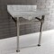 Kingston Brass KVPB30MSQ6 30-Inch Carrara Marble Console Sink, Marble White/Polished Nickel KVPB30MSQ6 - alternate 3